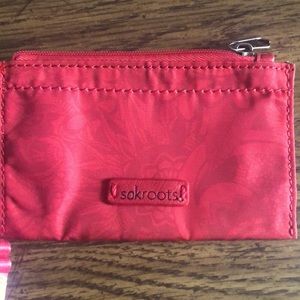 Sakroots mini wallet - red with crossbody strap